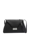 Mm6 Maison Margiela Leather Shoulder Bag In Black