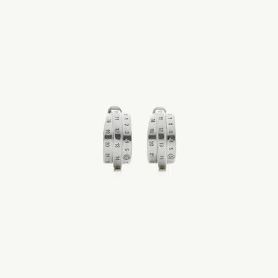 Mm6 Maison Margiela Numeric Cuff Earrings In Gray