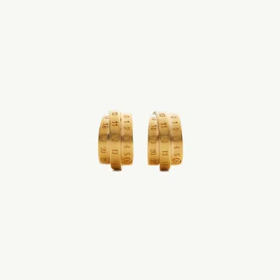 Mm6 Maison Margiela Numeric Earrings In Gold