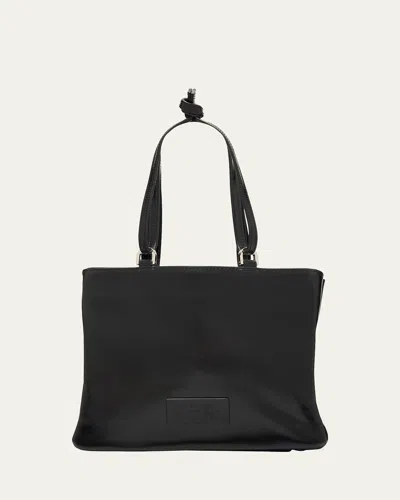 Mm6 Maison Margiela Numeric East-west Leather Tote Bag In Black