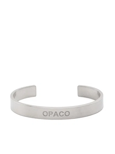Mm6 Maison Margiela Numeric Engraved Cuff Bracelet In Silver