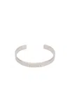 Mm6 Maison Margiela Numeric Engraved Cuff Bracelet In White