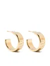 Mm6 Maison Margiela Numeric-engraved Hoop Earrings In Gold