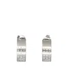 Mm6 Maison Margiela Numeric Engraved Hoop Earrings In Gray