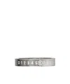 Mm6 Maison Margiela Numeric Engraved Polished Ring In Gray