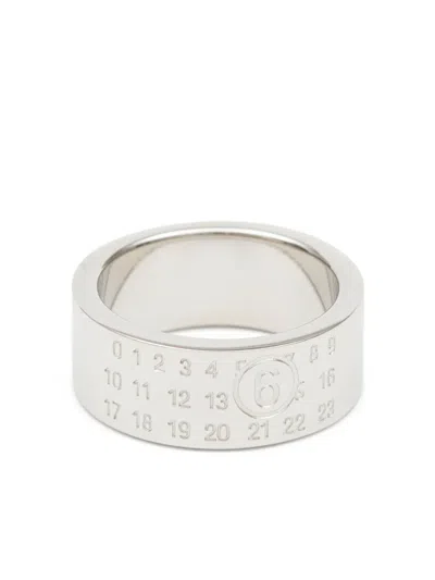 MM6 MAISON MARGIELA NUMERIC ENGRAVED POLISHED RING