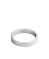 Mm6 Maison Margiela Numeric Engraved Polished Ring In White