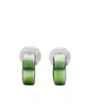 Mm6 Maison Margiela Numeric-engraved Signature Earrings In Metallic