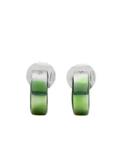 Mm6 Maison Margiela Numeric-engraved Signature Earrings In Metallic