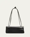 Mm6 Maison Margiela Numeric Flap Leather Shoulder Bag In Black