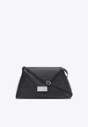 Mm6 Maison Margiela Numeric Grained Leather Crossbody Bag In Black