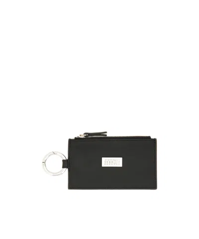 Mm6 Maison Margiela Numeric Keyring Attached Wallet In Black