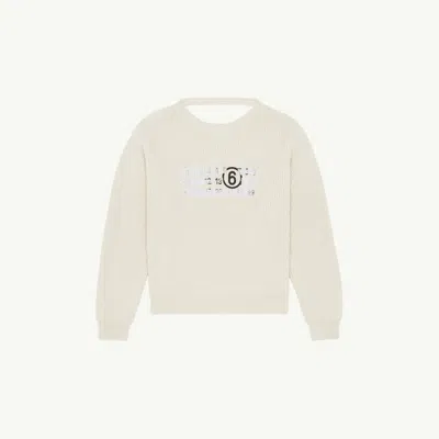 Mm6 Maison Margiela Numeric Knit In Gray