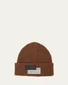 Mm6 Maison Margiela Numeric Knit Beanie In Brown