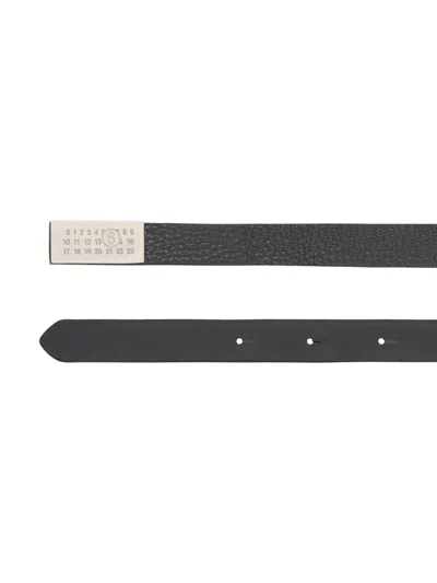 Mm6 Maison Margiela Numeric Leather Belt In Purple
