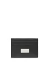 Mm6 Maison Margiela Numeric-logo Leather Cardholder In Black