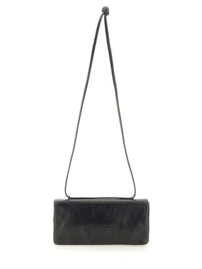 Mm6 Maison Margiela Numeric Leather Crossbody Bag In Black