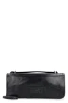 Mm6 Maison Margiela Numeric Flap Leather Shoulder Bag In Black