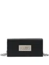 Mm6 Maison Margiela Numeric Leather Mini Bag In Black