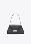 Mm6 Maison Margiela Numeric Leather Shoulder Bag In Black