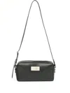 Mm6 Maison Margiela Numeric Leather Shoulder Bag In Black