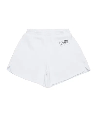 MM6 MAISON MARGIELA MM6 MAISON MARGIELA KIDS NUMERIC LOGO PATCH TRACK SHORTS
