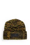 Mm6 Maison Margiela Numeric Logo Beanie In Gold