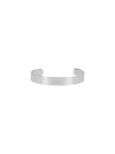 Mm6 Maison Margiela "numeric" Logo Bracelet In Silver