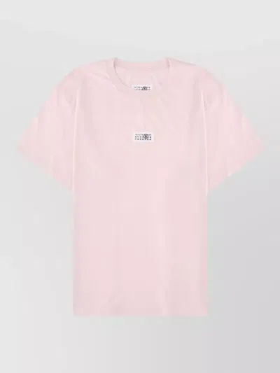 Mm6 Maison Margiela Numeric Logo Crew Neck Short Sleeve T-shirt In Brown