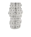 Mm6 Maison Margiela Numeric Logo Engraved Ring In Gray