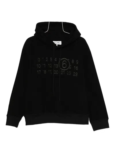 Mm6 Maison Margiela Long Sleeve Sweatshirt In Black