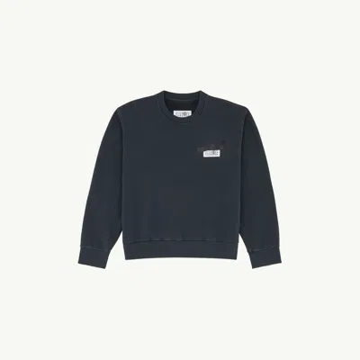 Mm6 Maison Margiela Mm6 By Maison Margiela Wool Taped Label Crewneck Sweater In Black
