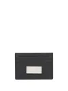 Mm6 Maison Margiela Numeric-logo Leather Cardholder In Black