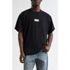 Mm6 Maison Margiela Numeric Logo Patch T-shirt In Black