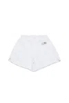 Mm6 Maison Margiela Numeric Logo-appliqué Track Shorts In Bianco