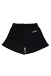 Mm6 Maison Margiela Numbers-motif Cotton Track Shorts In Nero