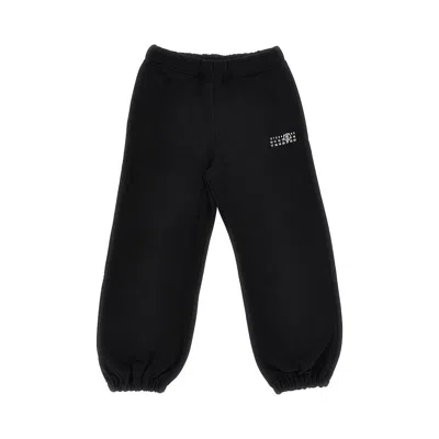 Mm6 Maison Margiela Kids' Numeric Logo Print Sweatpants In Black
