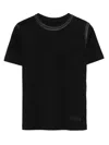 Mm6 Maison Margiela Numeric Logo Print T-shirt In Black