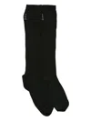 Mm6 Maison Margiela Numeric Logo Ribbed Socks In Black