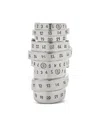 Mm6 Maison Margiela Numeric Logo Engraved Ring In Gray
