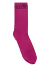 Mm6 Maison Margiela Numeric Logo Socks In Pink
