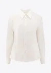 Mm6 Maison Margiela Numeric Long-sleeved Shirt In White