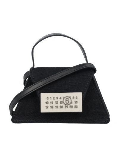 Mm6 Maison Margiela Numeric Mini Crossbody Bag In Black/white