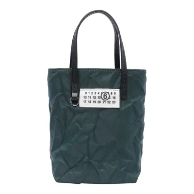 Mm6 Maison Margiela Numeric Mini Shopping Bag In Greengables