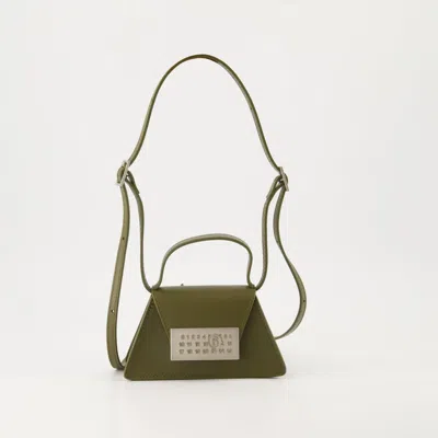 Mm6 Maison Margiela Numeric Leather Mini Bag In Green