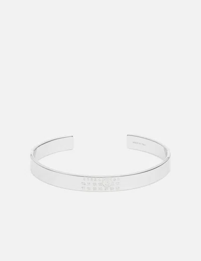 Mm6 Maison Margiela Numeric Minimal Signature Cuff Bracelet In Brown
