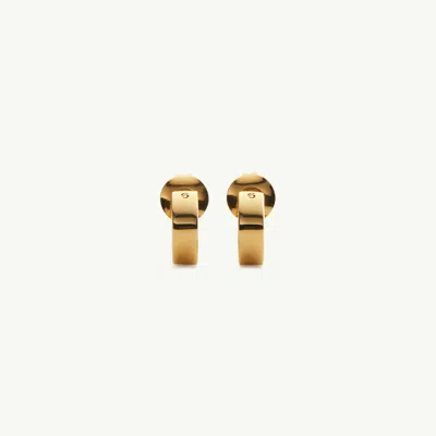 Mm6 Maison Margiela Numeric Minimal Signature Hoop Earrings In Gold