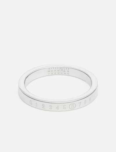 Mm6 Maison Margiela Numeric Minimal Signature Ring In Burgundy