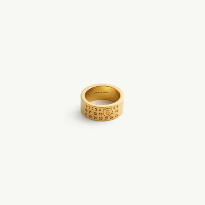 Mm6 Maison Margiela Numeric Minimal Signature Ring In Gold