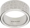 Mm6 Maison Margiela Numeric Minimal Signature Ring In Metallic